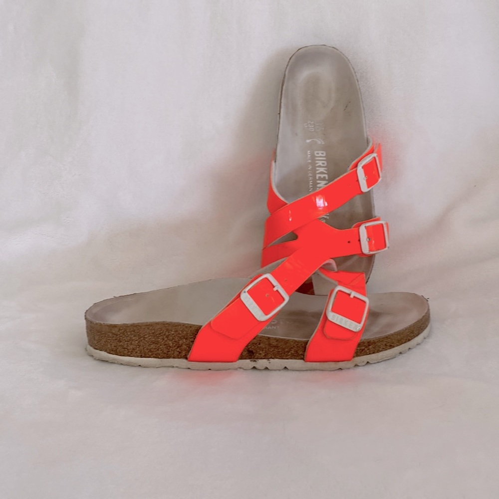 Size 36 Women’s neon orange Birkenstocks